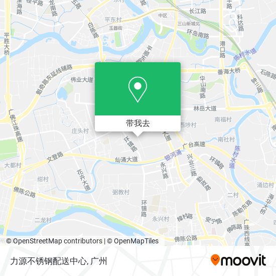 力源不锈钢配送中心地图