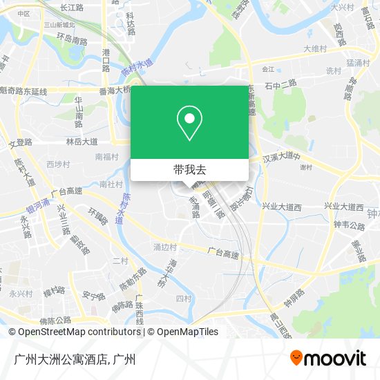 广州大洲公寓酒店地图
