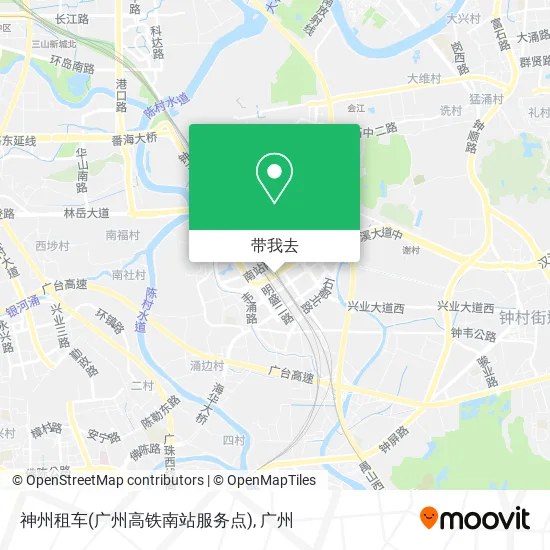 神州租车(广州高铁南站服务点)地图