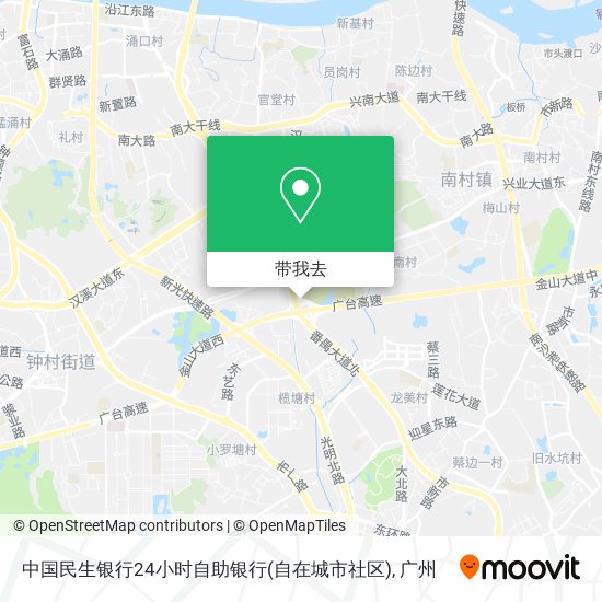中国民生银行24小时自助银行(自在城市社区)地图