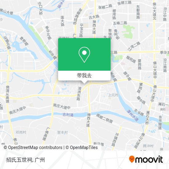 招氏五世祠地图