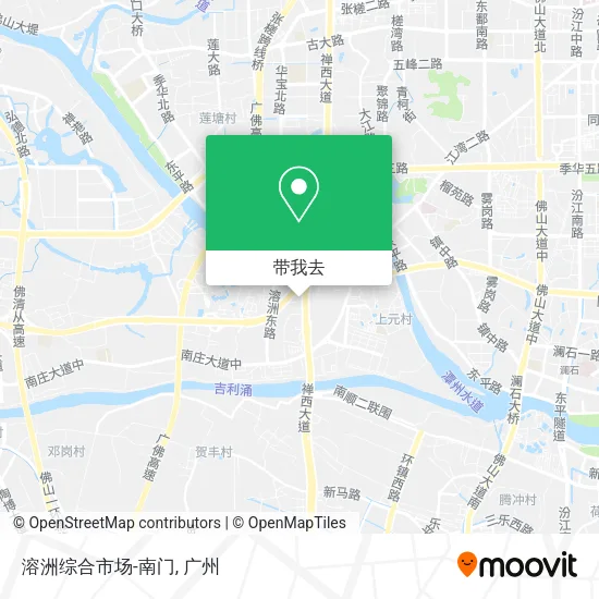 溶洲综合市场-南门地图