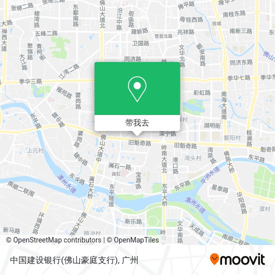 中国建设银行(佛山豪庭支行)地图
