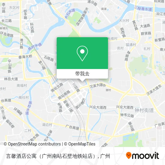 言馨酒店公寓（广州南站石壁地铁站店）地图