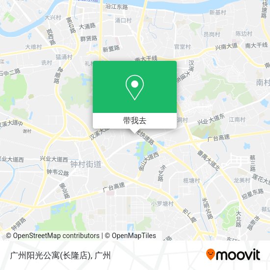 广州阳光公寓(长隆店)地图