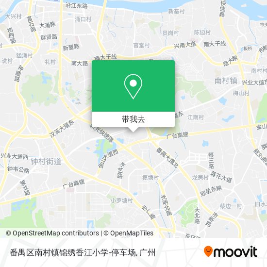 番禺区南村镇锦绣香江小学-停车场地图