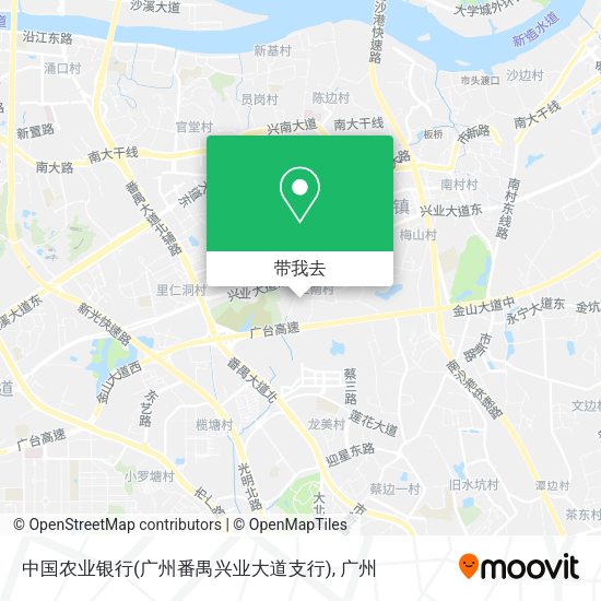 中国农业银行(广州番禺兴业大道支行)地图