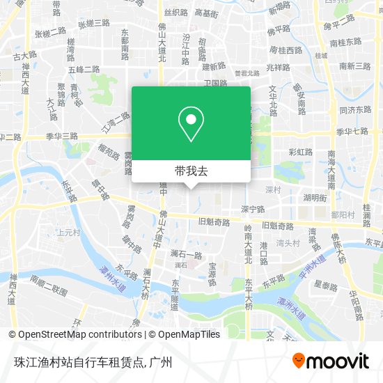 珠江渔村站自行车租赁点地图
