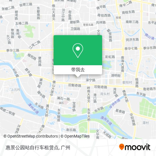 惠景公园站自行车租赁点地图