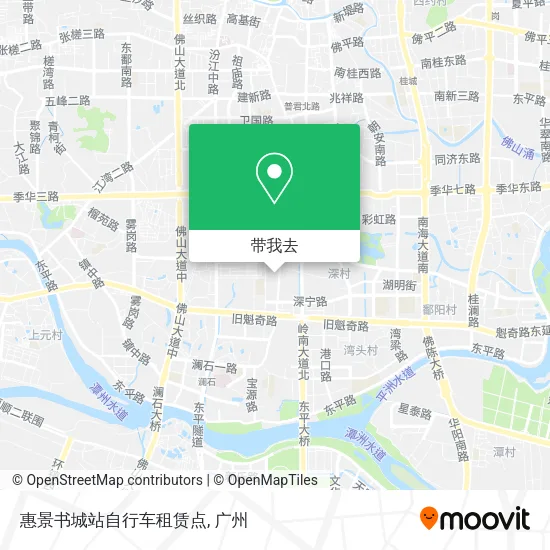 惠景书城站自行车租赁点地图