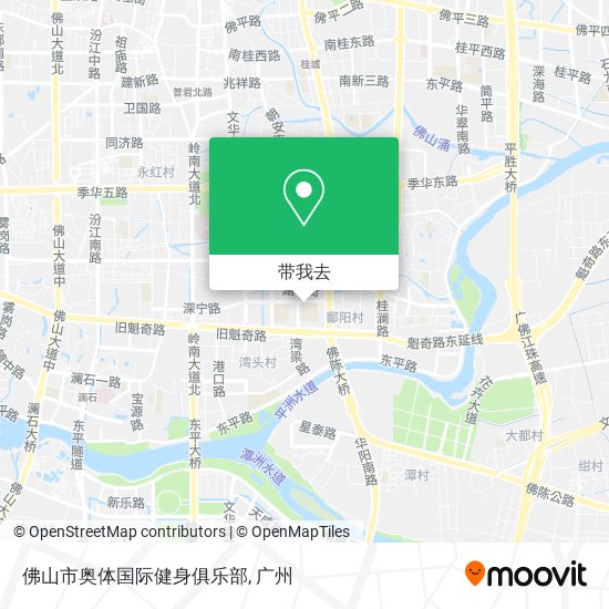 佛山市奥体国际健身俱乐部地图