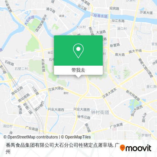 番禺食品集团有限公司大石分公司牲猪定点屠宰场地图