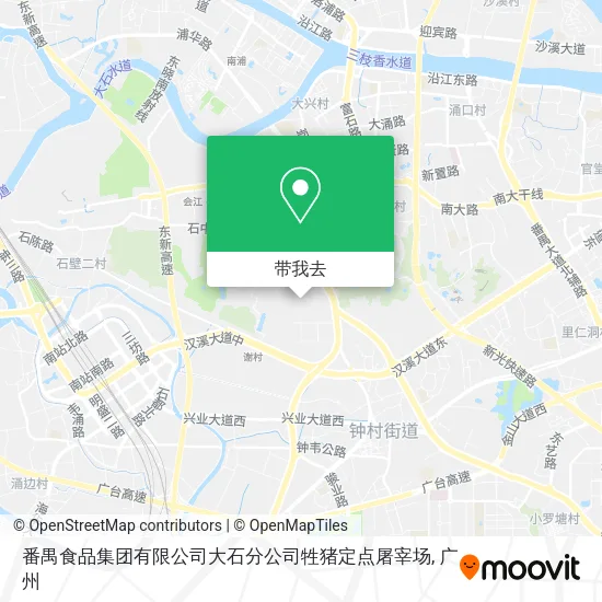 番禺食品集团有限公司大石分公司牲猪定点屠宰场地图