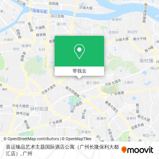 喜运臻品艺术主题国际酒店公寓（广州长隆保利大都汇店）地图