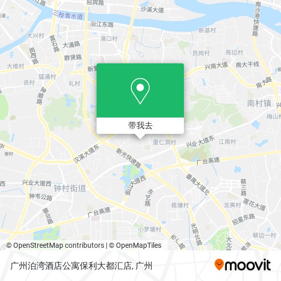 广州泊湾酒店公寓保利大都汇店地图