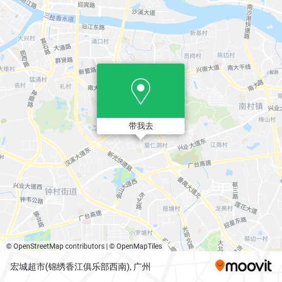 宏城超市(锦绣香江俱乐部西南)地图