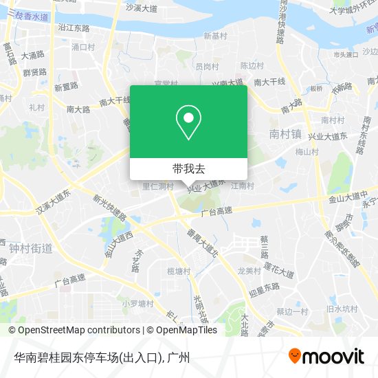 华南碧桂园东停车场(出入口)地图