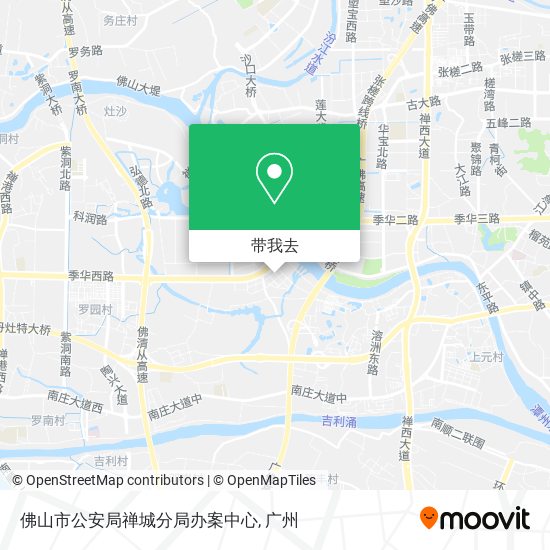 佛山市公安局禅城分局办案中心地图