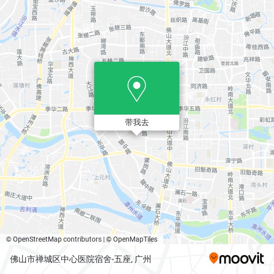 佛山市禅城区中心医院宿舍-五座地图