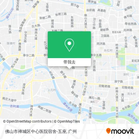 佛山市禅城区中心医院宿舍-五座地图