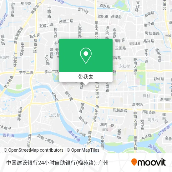 中国建设银行24小时自助银行(榴苑路)地图