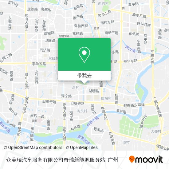 众美瑞汽车服务有限公司奇瑞新能源服务站地图