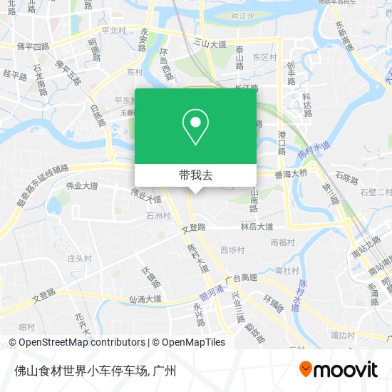 佛山食材世界小车停车场地图