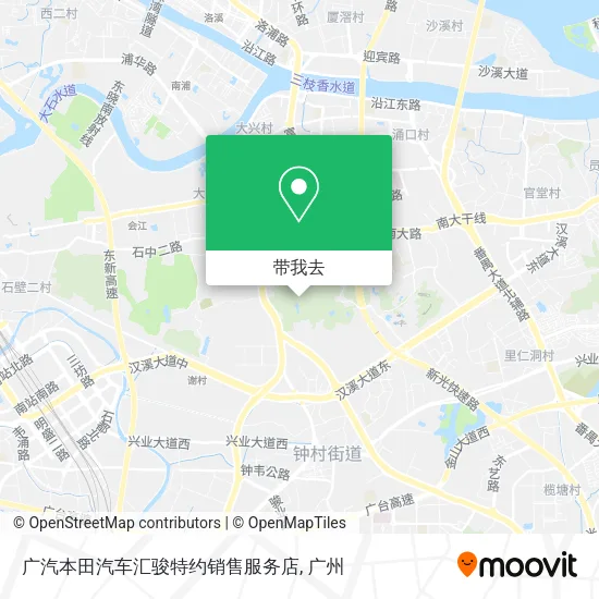 广汽本田汽车汇骏特约销售服务店地图