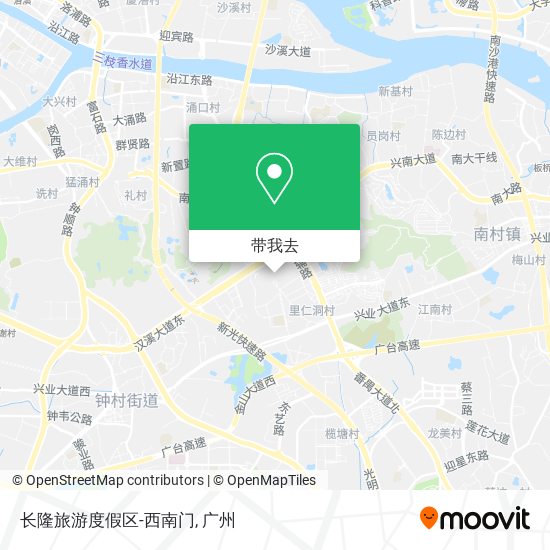 长隆旅游度假区-西南门地图