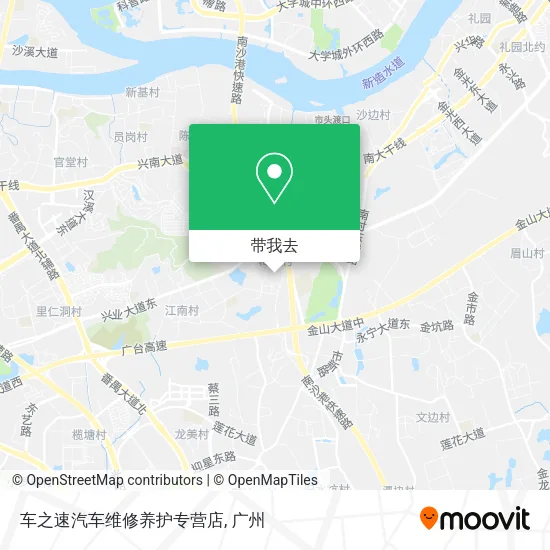 车之速汽车维修养护专营店地图