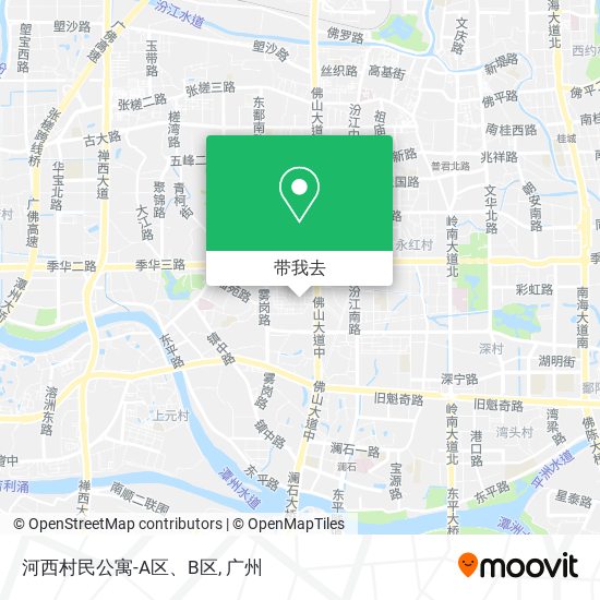 河西村民公寓-A区、B区地图