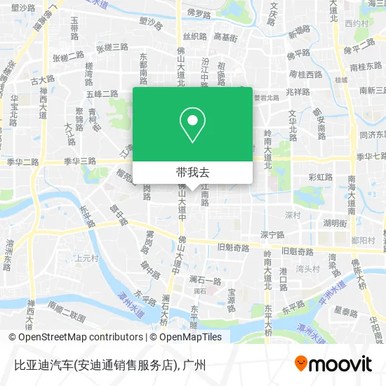 比亚迪汽车(安迪通销售服务店)地图