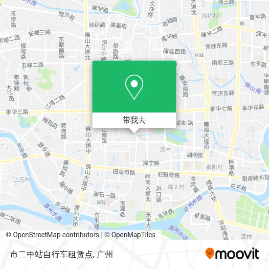 市二中站自行车租赁点地图