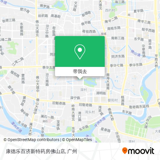 康德乐百济新特药房佛山店地图