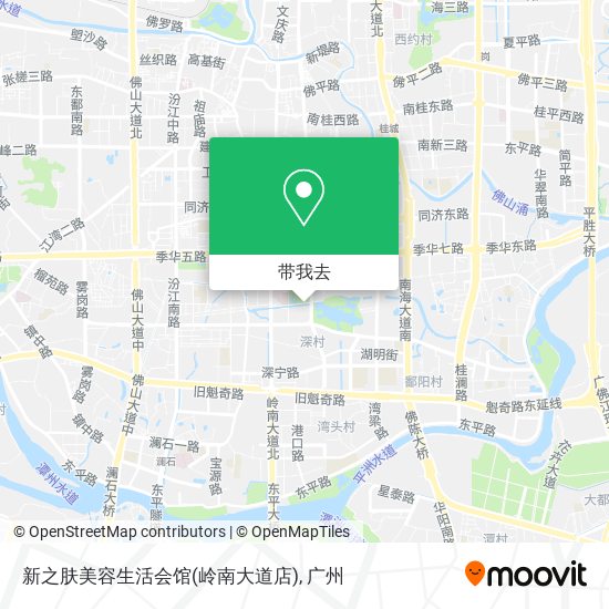 新之肤美容生活会馆(岭南大道店)地图