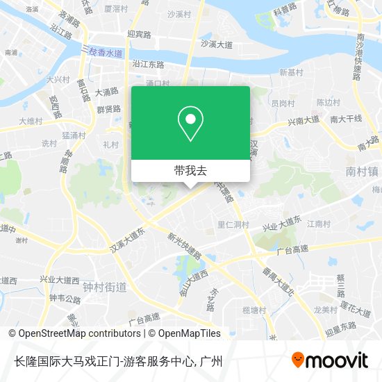 长隆国际大马戏正门-游客服务中心地图