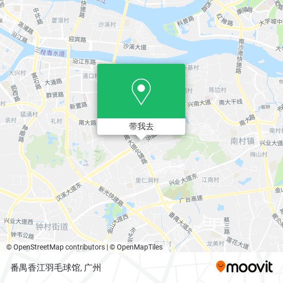 番禺香江羽毛球馆地图
