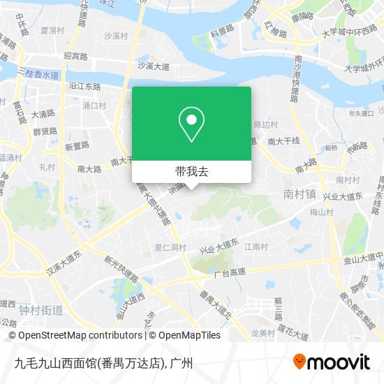 九毛九山西面馆(番禺万达店)地图