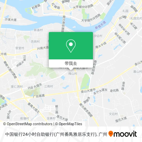 中国银行24小时自助银行(广州番禺雅居乐支行)地图