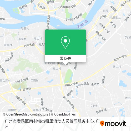 广州市番禺区南村镇出租屋流动人员管理服务中心地图