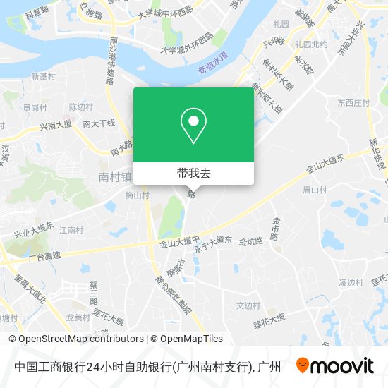 中国工商银行24小时自助银行(广州南村支行)地图