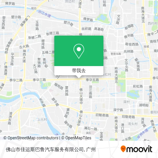 佛山市佳运斯巴鲁汽车服务有限公司地图