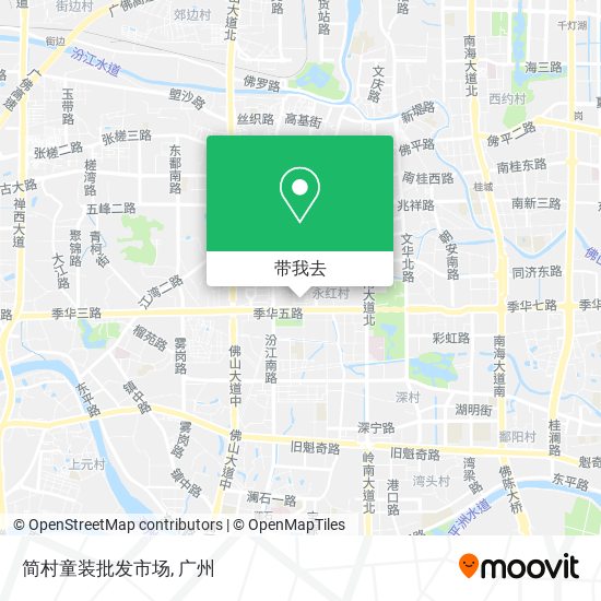 简村童装批发市场地图