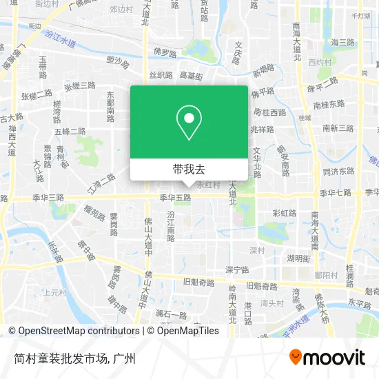 简村童装批发市场地图