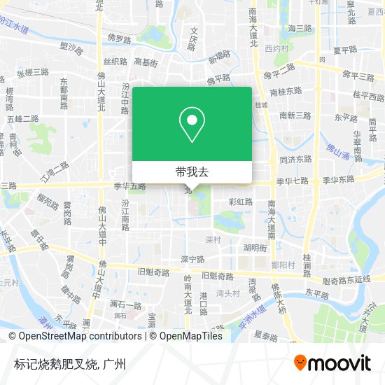 标记烧鹅肥叉烧地图
