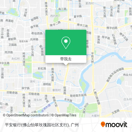 平安银行(佛山怡翠玫瑰园社区支行)地图