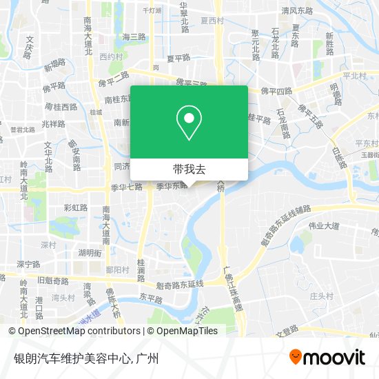 银朗汽车维护美容中心地图