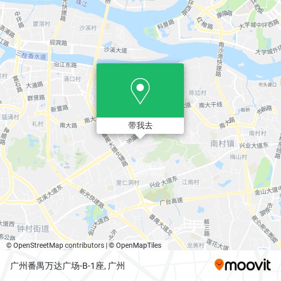 广州番禺万达广场-B-1座地图