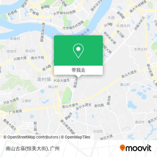 南山古庙(恒美大街)地图