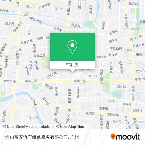 圳山富安汽车维修服务有限公司地图